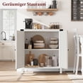 thumbnail image 4 of Coffee Bar Cabinet with Storage, 30" Farmhouse Kitchen Storage Cabinet with Adjustable Shelf, Console Table for Dining Room, Living Room & Entryway，Oak, 4 of 7