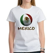 CafePress Womens Mexico Flag Soccer Ball T-Shirt