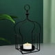 thumbnail image 1 of Candle Lantern Panel de hierro Candeler Decoración decorativa moderna para el hogar para la mesa de comedor Farmhouse de la boda Día de Acción de Negro, 1 of 8