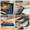 thumbnail image 6 of 2 Pcs Funny Kitchen Towels,Blue Sun Moon Star Pattern Microfiber Dish Towels,Kitchen Tea Towels,Kitchen Towel Set (18" X 26"), 6 of 7