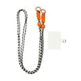 thumbnail image 2 of Correa de cordón para teléfono antipérdida para llavero, teléfono inteligente, tarjeta de identificación Blanco negro, 2 of 9