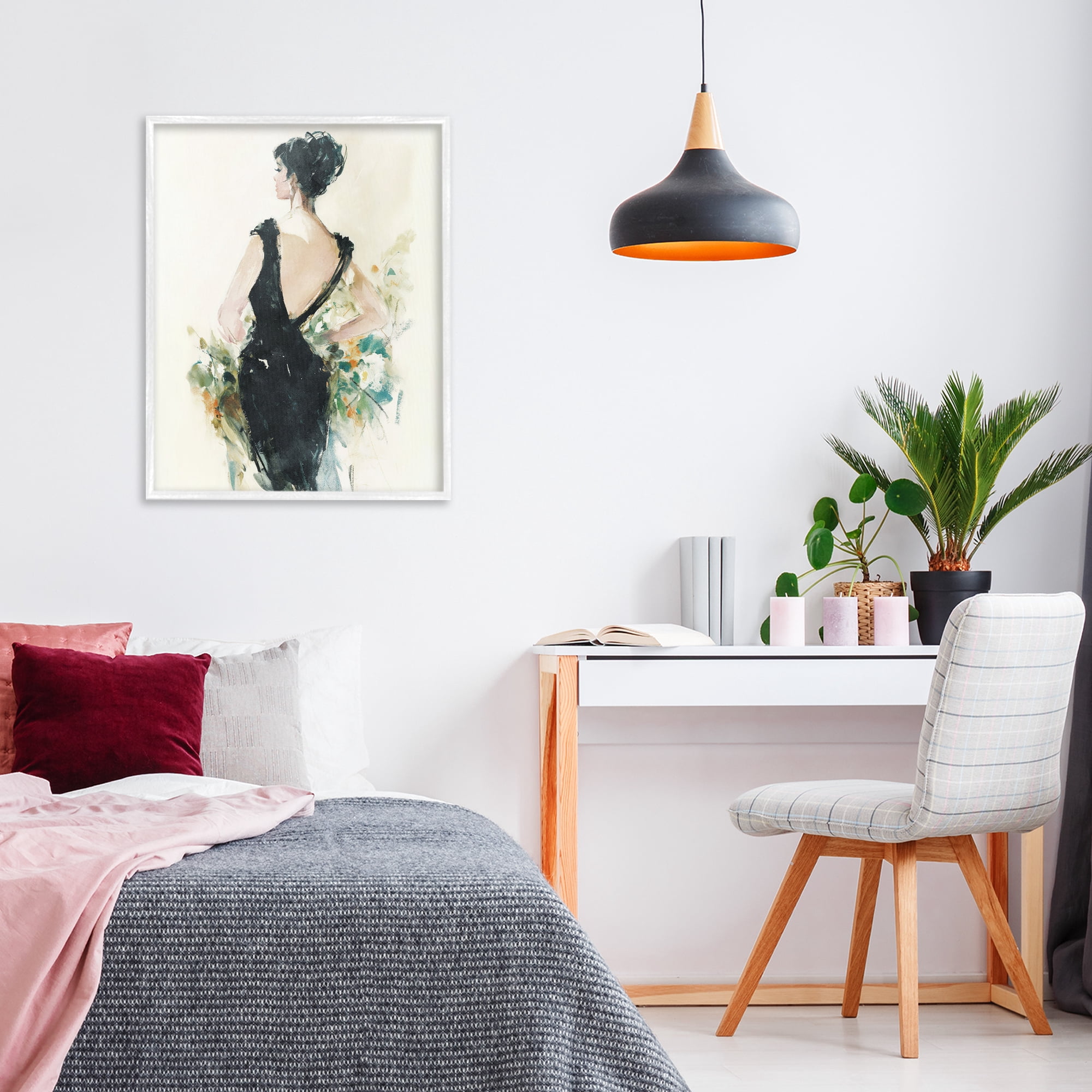 Stupell Industries Backless Reverie Gown White Framed Giclee Art, design by Svetlana Aleynikova