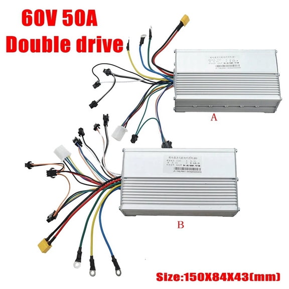 For JP 60V 50A DC Brushless Controller Dual Motor for Electric Scooter E Bike Brushless Controller