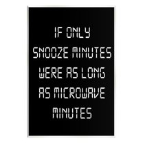 Stupell Industries Snooze Vs Microwave Minutes Typography Painting Unframed Art Print Wall Art, 13 x 19