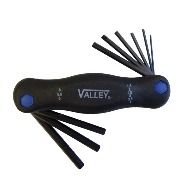 Klein Tools 70582 SevenKey Metric Folding Hex Key Set