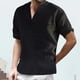 thumbnail image 2 of Camisa informal de manga larga con cuello alto y mangas enrollables para hombre - Poliéster, ropa de otoño, cuello alto, diseño con botones, 1 camisa, 2 of 2