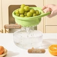 thumbnail image 3 of Hollow Drain Basket Kitchen Multifunctional Double-Layer Fruit and Vegetable Portable Basket Kitchen Storage D, 3 of 5