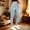 Light Blue high waisted ribbed leggings a1, variant on Bzdzmqm Women High Waisted Ribbed Leggings Slim Fit Active Workout Streetwear Long Pants Yoga Gym Running, Dark Blue L