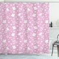 thumbnail image 1 of Nature Shower Curtain, Pattern of Burgeoning Sakura Branches Birds Japanese Inspired Garden Art, Fabric Bathroom Set with Hooks, 69W X 70L Inches, Pale Pink and White, by Ambesonne, 1 of 3