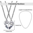 thumbnail image 5 of Collar Bff para 2, collares para mejores amigos, panda, delfín, pingüino, regalos para el día de San Valentín, collares de amistad con diamantes de imitación y corazón dividido, colgante grabado, 5 of 5