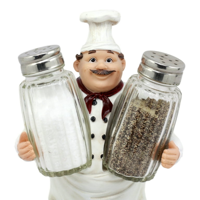 Ebros Bon Appetit Wine Master Standing Chef Salt And Pepper
