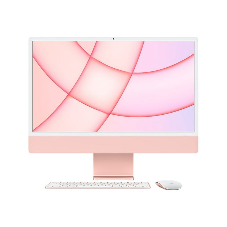  Apple 2021 iMac All in one Desktop Computer with M1 chip:  8-core CPU, 7-core GPU, 24-inch Retina Display, 8GB RAM, 256GB SSD Storage,  Matching Accessories. Works with iPhone/iPad; Pink : Electronics