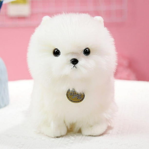 Wabjtam Simulacion Perro Muneca Peluche Lindo Perro Blanco Pomerania Cachorro Muneca Muneca Almohada 1 pieza 9.1 in Walmart en linea