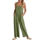 thumbnail image 1 of Mono con tirantes ajustables para mujer: mono sin mangas de pierna ancha con bolsillos, corte holgado informal, tallas reales: S-XXL, 1 of 8