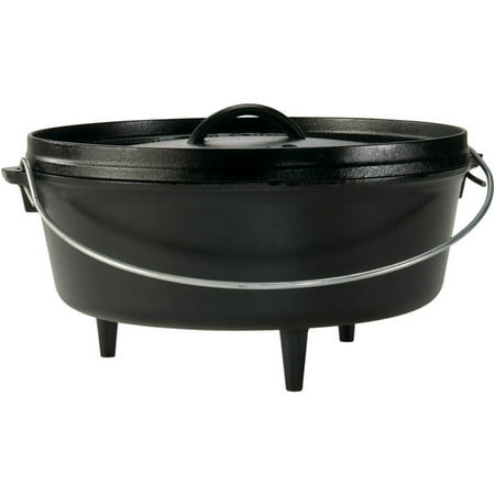 Lodge 6 Quart Cast Iron Camp Dutch Oven, L12CO3