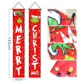 thumbnail image 4 of 2022 Nueva decoración navideña con pareado Cortina para puerta Bandera colgante Bandera de fiesta de Papá Noel Pareado navideño 01, 4 of 4