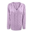 thumbnail image 5 of Aloohaidyvio Sweaters for Women,Women Fashion Loose Large Size Solid Color Hood Long Sleeves Sweater Tops, 5 of 6