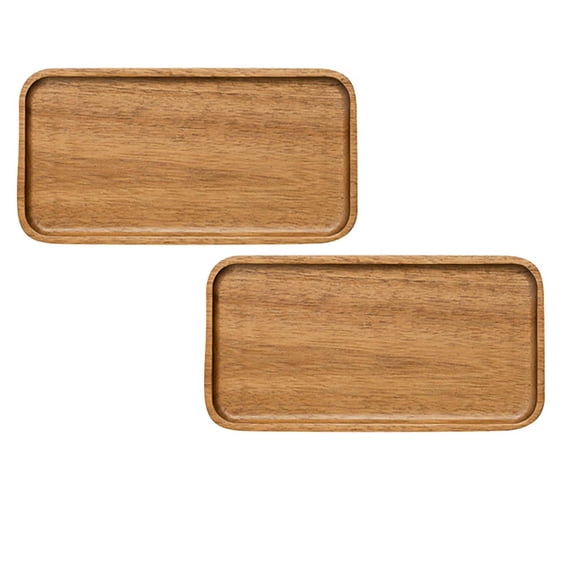 2Pack Wooden Square Tray. Charcuterie Board. Wooden Platter. Snack Plate. For Food & Dessert. Ideal For Parties. Serve Cheese And Accompaniments. Stylish Wood. Baking Trays & Trays Home Decor