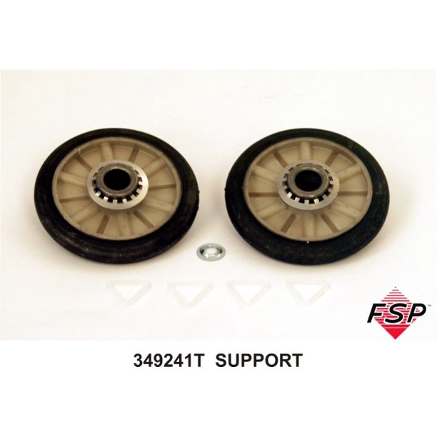 349241T Whirlpool Dryer Rear Drum Support Roller Kit