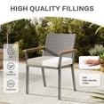 thumbnail image 4 of Aoodor Outdoor Seat Pads Chair Cushion W25''xD25''Soft,Fade-resistant Polyester,Removable Cover with Hidden Zipper,Adaptable Secure Ties,Set of 2 Available sizes suit your patio, garden, or terrace, 4 of 7