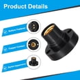 thumbnail image 4 of Uxcell E14 Bulb Socket, 4pcs Round Screw Base Lamp Holder Light Replacement Bases for Halogen CFL Light Bulb, Black, 4 of 5