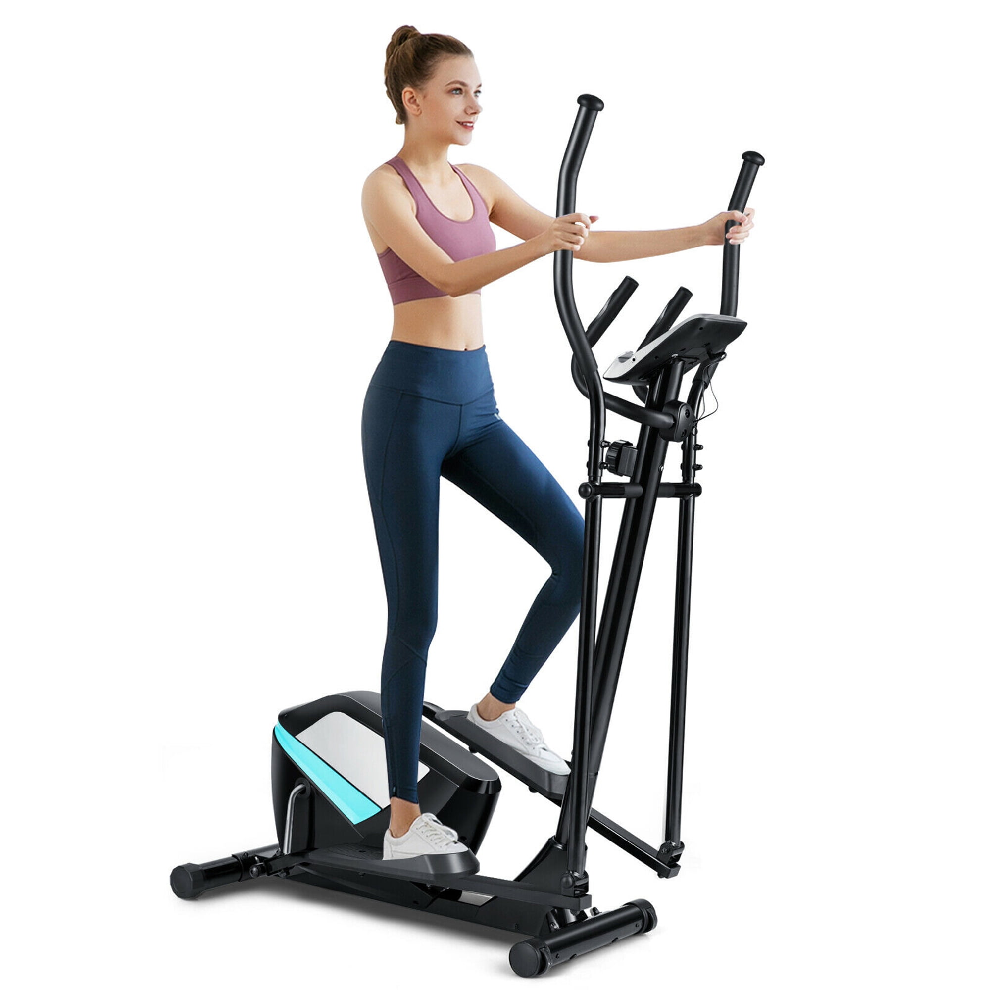 Elliptical Machine for Home Use with 8 Levels Adjustable Resistance LCD Monitor and Pulse Loyo Elliptical Exercise Machine,Magnetic Elliptical Trainer Machine with 3PC Crank 