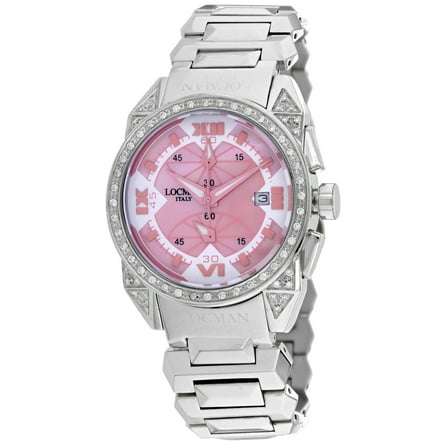 Locman Women's Diamond Cavallo Pazzo Pink Dial Watch - 161BMOPPKDC