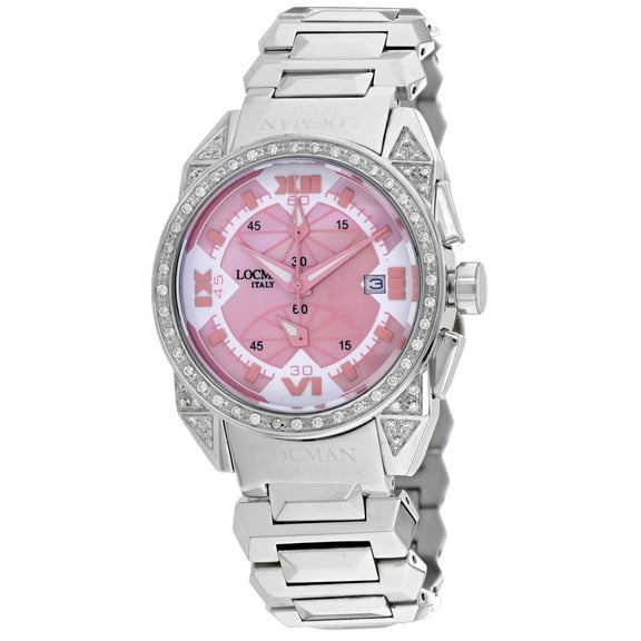 Locman Women's Diamond Cavallo Pazzo Pink Dial Watch - 161BMOPPKDC