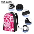 thumbnail image 5 of Single Side Full Backpack 16.1×11.8×4.5in Large Capacity Breathable Shoulder Belt Leisure Simple And Strong Bearing Capacity Hotpink Geometric Patterns_1, 5 of 8