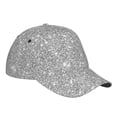thumbnail image 3 of Naloa Original Classic Low Profile Hat Men Women Baseball Cap Dad Hat Adjustable Unconstructed GlitterSilver Print Cap, 3 of 9