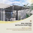 thumbnail image 4 of Outsunny Replacement Pergola Canopy Cover for 9.8' x 9.8' Pergola, Grey, 4 of 9
