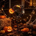 thumbnail image 6 of Halloween Solar Garden Stake Light,Solar‑Powered Metal Moon Cat with Pumpkin Lantern for Lawn Patio Seasonal Ornament, 6 of 7