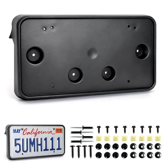 Front License Plate Frame for Chevy Silverado 1500 2019-2024 2025 2026 Accessories Licence Plate Holder, No Drilling & No Adhesives License Bracket Mounting Kit Replacement 84428905 GM1068200