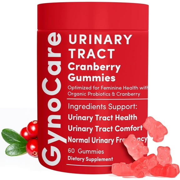 Cranberry Gummies UTI Treatment for Women | Urinary Tract Support for Women | Daily UTI Defense with Cranberry & Probiotics