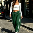 thumbnail image 3 of Elastic Waist Sweatpants for Women Drawstring Lounge Trousers Casual Athletic Long Pants with Pockets Travel Wear, 3 of 7