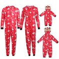 thumbnail image 2 of Ensemble de Pyjamas Assortis pour la Famille Combinaison de Nuit Sweat à Capuche Flocon de Neige, 2 of 6