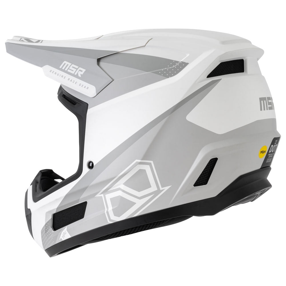 MSR™ Mav Inertia Dirt Bike Motocross Helmet w/MIPS Medium Matte White/Grey
