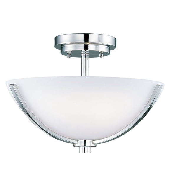 20021SWPC Maxim Lighting Rocco-Three Light Semi-Flush Mount in Modern style-14 Inches wide by 10 inches high