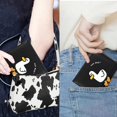 thumbnail image 4 of Girls Cute 3D Duck Tri-folded Wallet Small Wallet Cash Pocket Card Holder ID Window Purse for Women BLACK, DUCK, 4 of 6