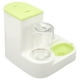 thumbnail image 1 of Bebedero para gatos y mascotas, comedero para comida con recipiente para comida de 2,2 l, dispensador de agua automático para perros de 1 l, comedero para comida, color verde, 1 of 15