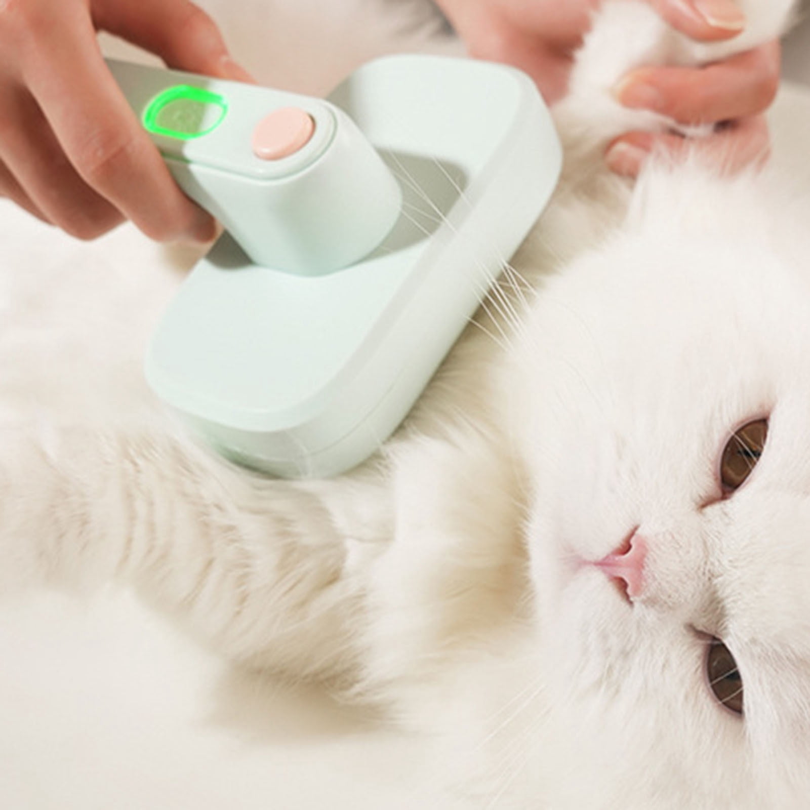 Pet Supplies Cat Puppy Doggie Ion Brush Self Cleaning Gentle Detangling Brush for Short Long Hair with Double Ion Technology