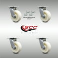 thumbnail image 2 of 5 Inch SS Nylon Swivel Caster Set with Delrin Bearings and Swivel Locks SCC, 2 of 2