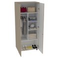 thumbnail image 3 of Closet Iker, Beige y Blanco, con Maletero y Rodachina, 3 of 8