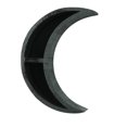 thumbnail image 1 of Maoww Wooden Moon Shaped Storage Shelf Wall Mounted Hanging Rack Living Room Kitchen Home Decor, Small Moon, 1 of 7