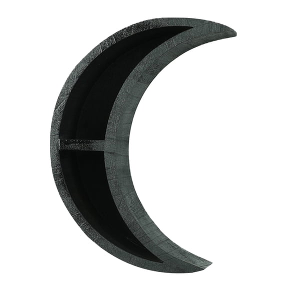 Estante de madera en forma de luna, estante para colgar en la pared, sala de estar, cocina, decoración del hogar, luna pequeña sidaley HA001851-03