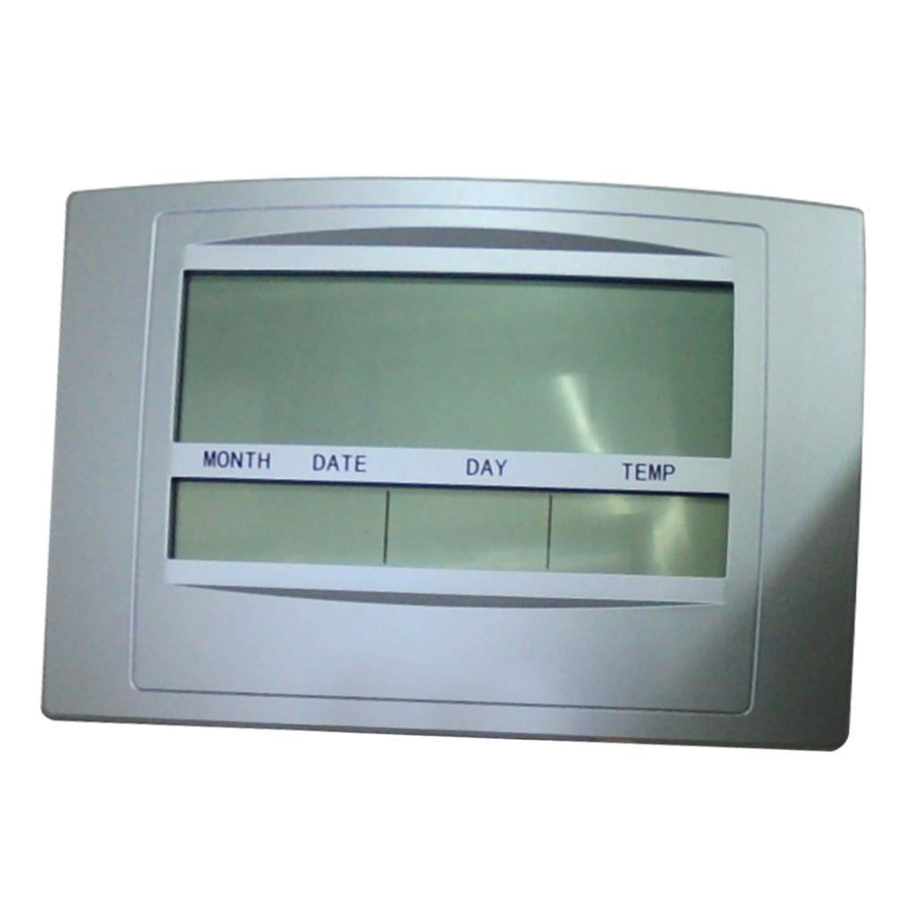 Fashion LCD Screen Digital Table Wall Clock Indoor Temperature Meter Calender Clock