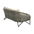 thumbnail image 4 of Benicia Outdoor Patio Sofa in Black Steel with Gray Rope and Taupe Cushions, 4 of 10