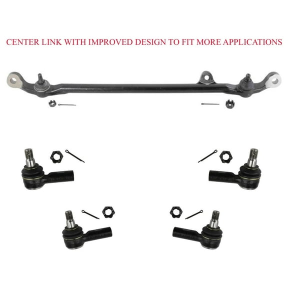 Center Link Inner & Outer Tie Rods Fits For 91-97 Rodeo 92-02 Trooper 5Pc Kit