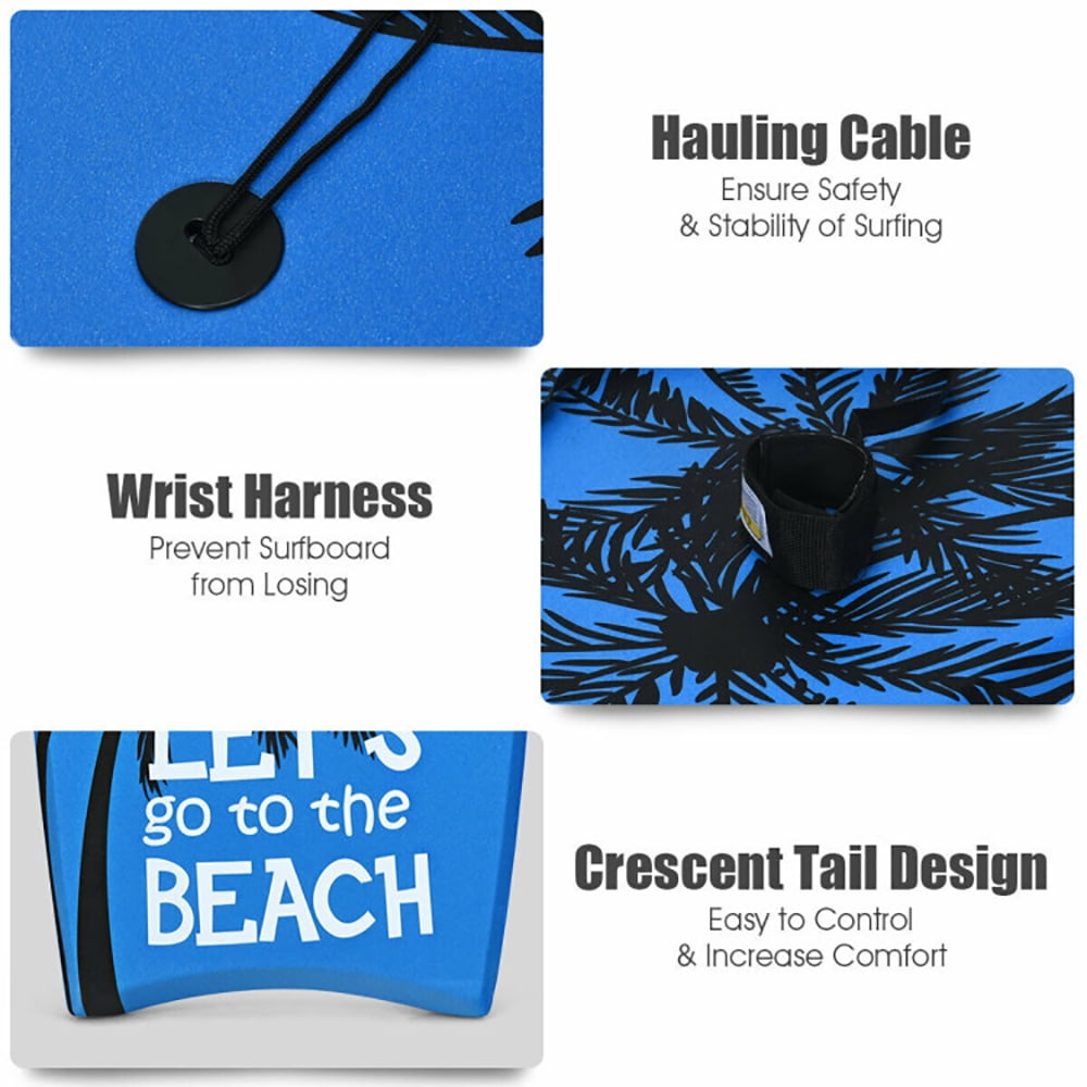 Resenkos Surfboard,Stand Up Paddle Board, Super Lightweight Bodyboard Surfing with Leash EPS Core Boarding-M