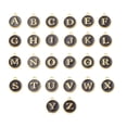 thumbnail image 1 of Qarigey 26 piezas de abalorios con letras iniciales, colgante hecho a mano, abalorio de aleación de doble cara, pendiente artesanal DIY con accesorios Ropa, zapatos y accesorios Miscelánea Negro Qarigey AP010311-07, 1 of 6